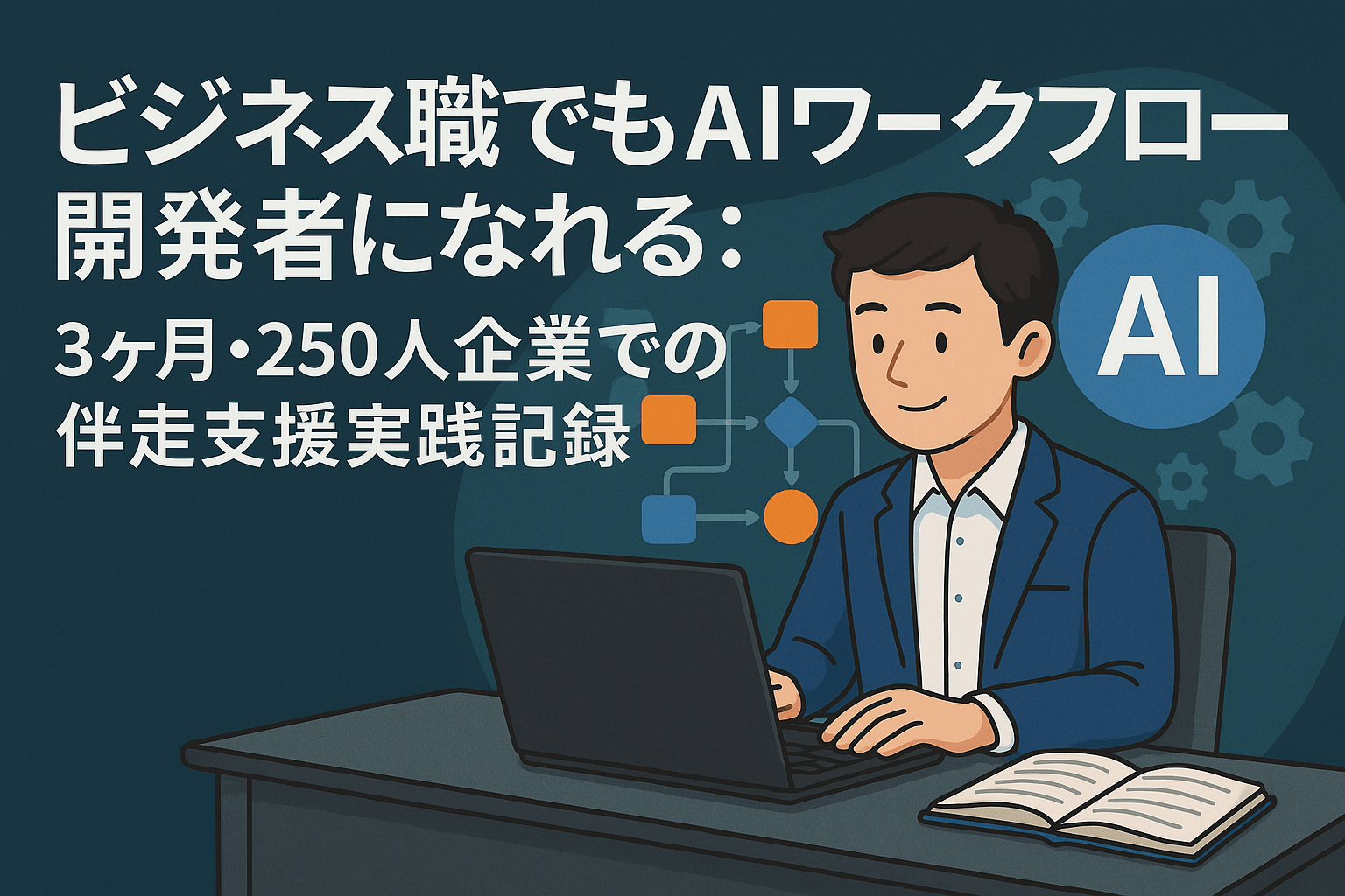 ビジネス職でもAIワークフロー開発者になれる：3ヶ月250人企業での伴走支援実践記録