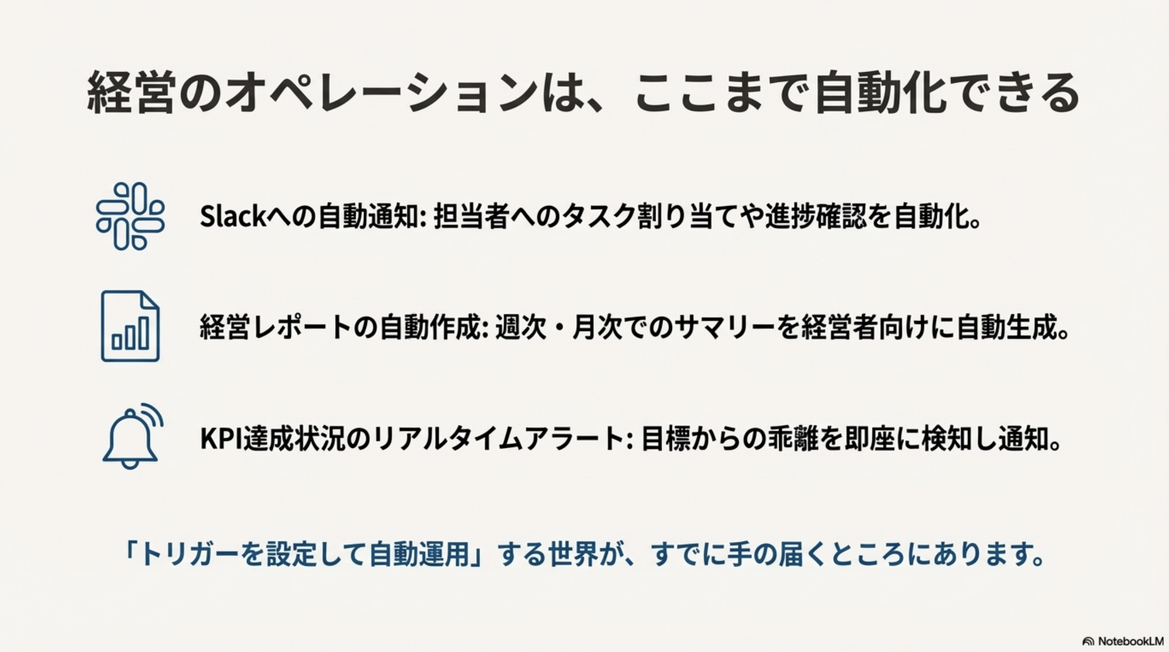 経営オペレーションの自動化